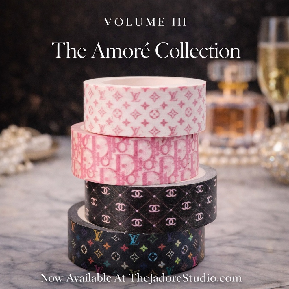 Louis Vuitton, Chanel, Dior Luxe Washi Tape - The Amoré Collection